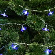 Электрогирлянда линейная Синие снежинки 40 ламп 5,2 м