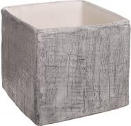 Кашпо керамическое Artivas Cubo Pirite smoked quartz квадратный 11,5 л (2512403) серый