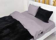 Наволочка велюр Winter Delicate 28-0110 Abburno 40x60 см світло-сірий/чорний MirSon