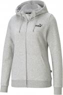 Джемпер Puma ESS SMALL LOGO FULL-ZIP HOODIE FL LIGHT 58681104 р.L серый