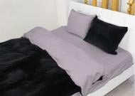 Наволочка велюр Winter Delicate 28-0110 Abburno 70x70 см світло-сірий/чорний MirSon