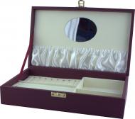 Шкатулка для украшений Гера цвет бордо/слоновая кость 250x155x60