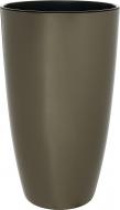 Горшок пластиковый Elho Brussels Diamond round high all-in-1 круглый 33 л (177553) коричневый