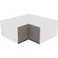 Шкаф Софи (А 90х90 прямой (570) левая) глиняный серый/белый Світ Меблів Шкаф Софи (А 90х90 прямой (570) левая) глиняный серый/белый Світ Меблів