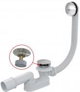 Сифон для ванны Alca Plast Сифон для ванны CLICK/CLACK, металл с переливом 57см A507CKM