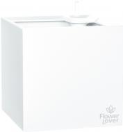 Горщик пластиковий Plastkon Flower Lover Cubico квадратний 9,3 л білий
