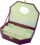 Шкатулка для украшений с мягкой крышкой Афина бордо 260x195x60