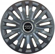 Колпак для колес SJS Chery 217 R14" 4 шт. черный (110832)