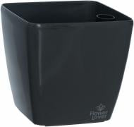 Горщик пластиковий Plastkon Flower Lover Quadrato квадратний 15 л антрацит