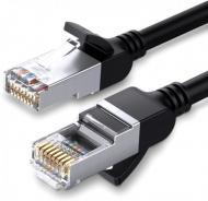 Патч-корд UGREEN NW101 Cat 6 U/UTP (50183) Pure Copper Ethernet Flat Cable 0,5 м чорний