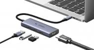 USB-хаб UGREEN CM500 4-in-1 USB Type-C to 3xUSB 3.0 plus HDMI Multifunction Adapter Space Gray (50629)