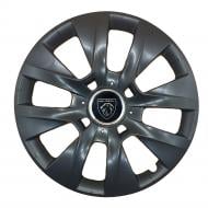 Ковпак для коліс SJS Peugeot NEW 225 R14" 4 шт. чорний (110860)