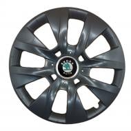 Колпак для колес SJS Skoda (зеленая) 225 R14" 4 шт. черный (110863)