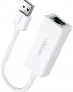 Переходник UGREEN USB 2.0 -thernet RJ45 10/100 Mb CR110 белый (20253)