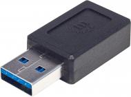 Переходник Intracom USB3.1 Type-C (F) — USB3.0 Type-A (M) черный (354714)