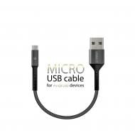 Кабель Intaleo CB0 Micro USB 0,2 м черный с серым (1283126495632)