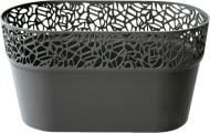 Кашпо пластиковое Prosperplast Naturo овальный 6 л графитовый (78988-426)