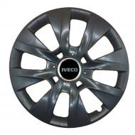 Ковпак для коліс SJS Iveco 334 R15" 4 шт. чорний (110035)