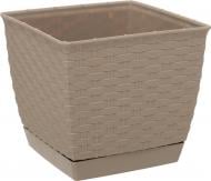 Горшок пластиковый Prosperplast Ratolla square квадратный 3,8 л мокко (70770-7529) Горшок пластиковый Prosperplast Ratolla square квадратный 3,8 л мокко (70770-7529)
