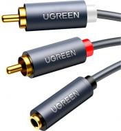 Кабель UGREEN mini-jack 3.5 мм TRS - 2RCA M/M AV102 0,25 м черный (10561)