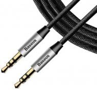 Кабель BASEUS AUX Audio 3.5мм M/M Yiven Audio Cable M30 Baseus 0,5 м сріблястий із чорним (CAM30-AS1)