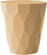 Кашпо пластиковое Prosperplast Rocka круглый 1,75 л капучино (70993-7502)