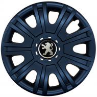 Ковпак для коліс SJS Peugeot 319 R15" 4 шт. чорний (110935)