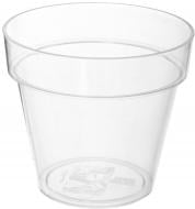 Горшок пластиковый Prosperplast Cube круглый 1,2 л прозрачный (71959)