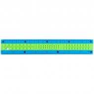 Лінійка пластикова 20 см Classic синьо-зелена KITE
