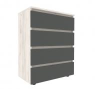 Комод DC STEVE 702x909x400 мм дуб крафт белый/графит Комод DC STEVE 702x909x400 мм дуб крафт белый/графит
