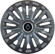 Ковпак для коліс SJS Renault NEW 313 R15" 4 шт. чорний (110033)
