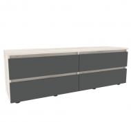 Тумба под ТВ DC STEVE 1400x480x400 мм дуб крафт белый/графит