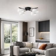 Люстра стельова LIGHT SET DUSHA MS228 4x12 Вт GX53 чорний/молочний