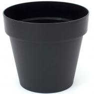 Горшок пластиковый Prosperplast Cube круглый 7 л антрацит (75952-433)