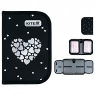 Пенал Black & Silver K26-622-5 KITE черный с серебристым