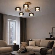 Люстра потолочная LIGHT SET DUSHA MS241 5x12 Вт GX53 золото/дымчатый Люстра потолочная LIGHT SET DUSHA MS241 5x12 Вт GX53 золото/дымчатый