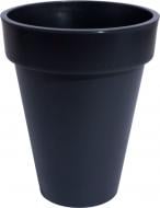 Горшок пластиковый Prosperplast Cube slim 2 в 1 круглый 12 л антрацит (72952-433)