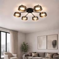 Люстра потолочная LIGHT SET DUSHA MS228 6x12 Вт GX53 черный/дымчатый