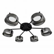 Люстра стельова LIGHT SET DUSHA MS228 6x12 Вт GX53 чорний/димчатий