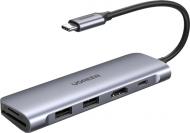 Док-станция UGREEN USB 3.0 Type-C - HDMI/USB 3.0x2/PD CM195 (70411)