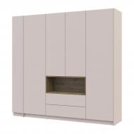 Шкаф для одежды Doros Дэйл 4ДСП с этажеркой 2200х2340х520 мм кашемир / кашемир