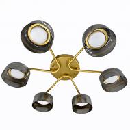 Люстра стельова LIGHT SET DUSHA MS228 6x12 Вт GX53 золото/димчатий