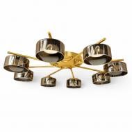 Люстра потолочная LIGHT SET DUSHA MS228 8x12 Вт GX53 золото/дымчатый