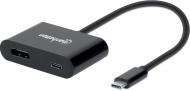 Док-станція Intracom USB 3.1 Type-C - DisplayPort(Thunderbolt 3)/PD 60W black (153447)