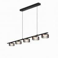 Люстра подвесная LIGHT SET DUSHA MS241-ZD5 5x12 Вт GX53 черный/дымчатый