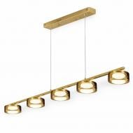 Люстра подвесная LIGHT SET DUSHA MS241-ZD5 5x12 Вт GX53 золотисто-янтарный