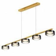 Люстра підвісна LIGHT SET DUSHA MS241-ZD5 5x12 Вт GX53 золотий/димчастий