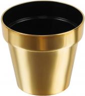 Горшок пластиковый Prosperplast Cube chrome круглый 3,5 л золотистый (70001)