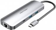 Док-станція Vention USB HUB 9 в 1 silver (TOMHB)