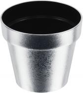 Горшок пластиковый Prosperplast Cube chrome круглый 1,2 л (71967) темно-серебристый